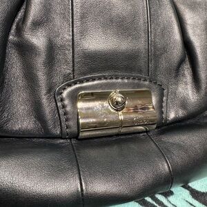 Coach Kristen Black Leather Shoulder Bag
